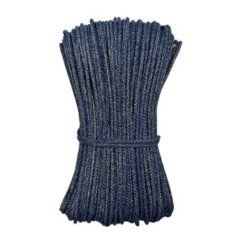 Хлопковый шнур с люрексом (золото) для шитья с сердечником ШН_П73, 5 мм/100 м, цвет Тёмно-синий