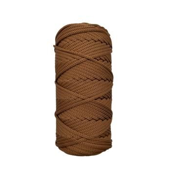 Полиэфирный шнур для вязания ПЭШ_86  Молочный шоколад, 4 мм/100 метров