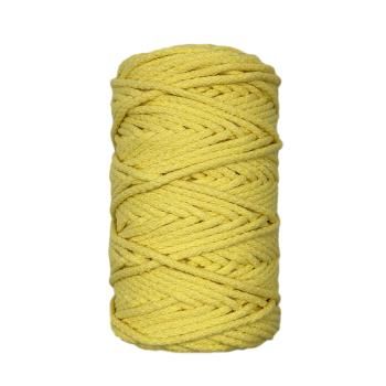 Хлопковый Шнур для вязания Ш-ХЛ5 017 Жёлтый, 5 мм/100 м, хлопок